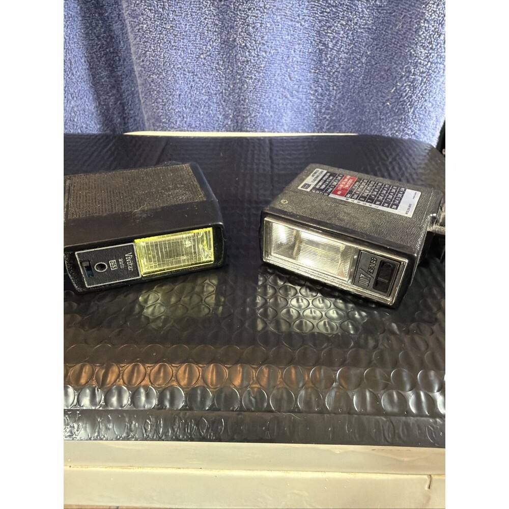 Vintage Camera Flash Lot Vivitar Sears Untested.